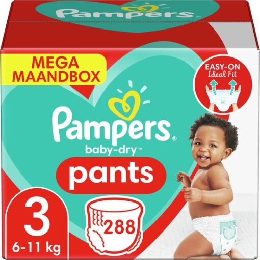 Pampers - Baby Dry Pants - Maat 3 - Mega Maandbox - 288 luierbroekjes