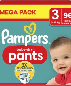 Pampers - Baby Dry Pants - Maat 3 - Mega Pack - 96 luierbroekjes