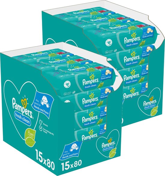 Pampers - Fresh Clean - Billendoekjes - 2400 doekjes - 30 x 80