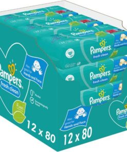 Pampers - Fresh Clean - Billendoekjes - 960 doekjes - 12 x 80