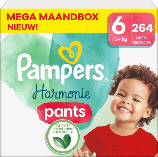 Pampers - Harmonie Pants - Maat 6 - Mega Maandbox - 264 stuks - 15+ KG