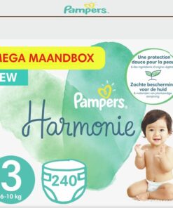 Pampers - Harmonie / Pure - Maat 3 - Mega Maandbox- 240 luiers