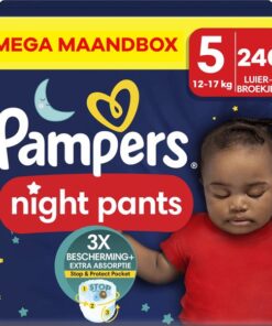 Pampers - Night Pants - Maat 5 - Mega Maandbox - 240 stuks - 12/17 KG