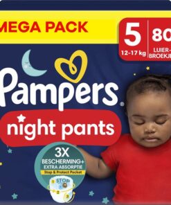 Pampers - Night Pants - Maat 5 - Mega Pack - 80 stuks - 12/17 KG