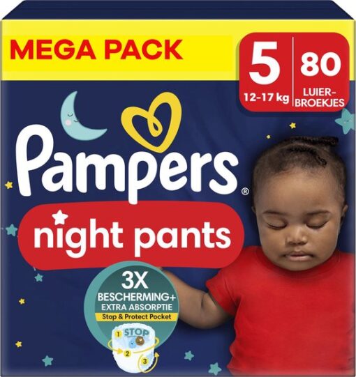 Pampers - Night Pants - Maat 5 - Mega Pack - 80 stuks - 12/17 KG