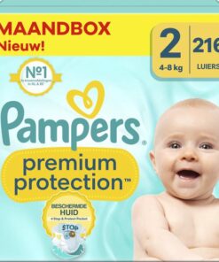 Pampers - Premium Protection - Maat 2 - Maandbox - 216 luiers - 4/8 KG