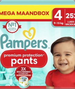 Pampers - Premium Protection Pants - Maat 4 - Mega Maandbox - 252 stuks - 9/15 KG