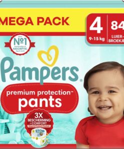 Pampers - Premium Protection Pants - Maat 4 - Mega Pack - 84 stuks - 9/15 KG