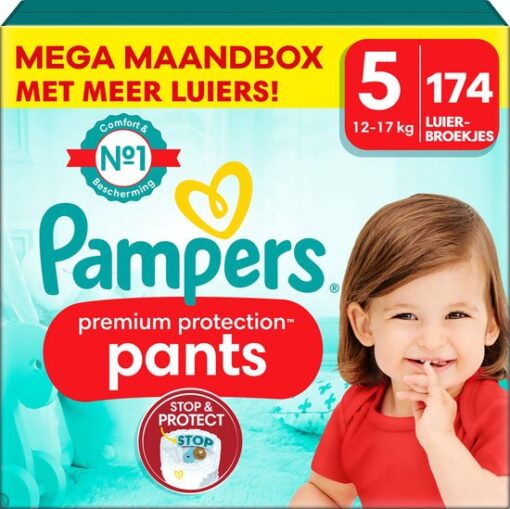 Pampers - Premium Protection Pants - Maat 5 - Mega Maandbox - 174 stuks - 12/17 KG