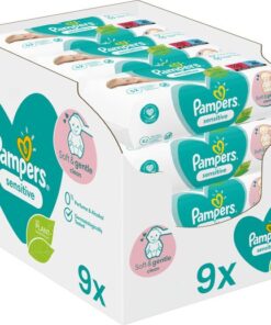 Pampers - Sensitive - Billendoekjes 0% plastic - 468 doekjes - 9 x 52