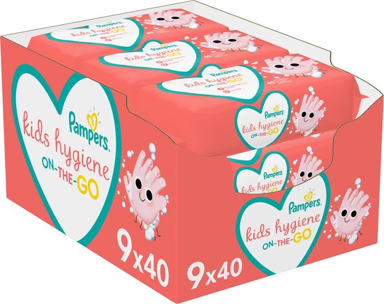 Pampers - Snoetenpoetsers - On-The-Go Kids Hygiene - 360 doekjes - 9 x 40