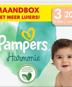 Pampers Harmonie Luiers - Maat 3 (6-10kg) - 204 Luiers - Maandbox