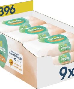 Pampers Harmonie Protect & Care Billendoekjes - 9 Verpakkingen = 396 Babydoekjes