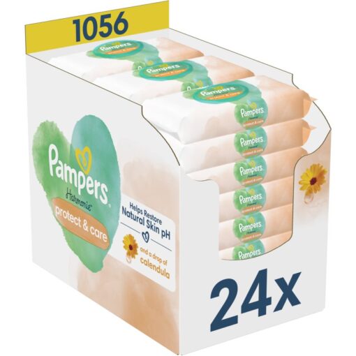 Pampers Harmonie Protect&Care Vochtige Reinigings Doekjes voor Kinderen met goudsbloem 1056 st