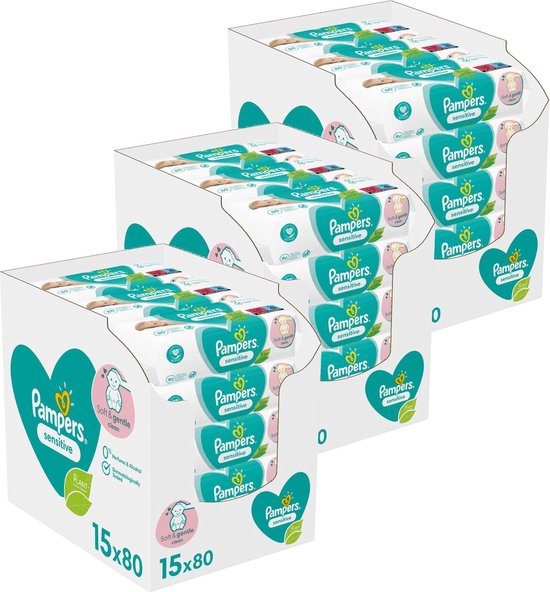 Pampers Sensitive Billendoekjes - 45 Pakken - 3600 babydoekjes