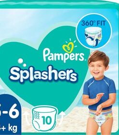 Pampers Splashers - Maat 5-6 (14+ kg) - Voordeelverpakking 8 x 10 Wegwerpbare Zwemluiers