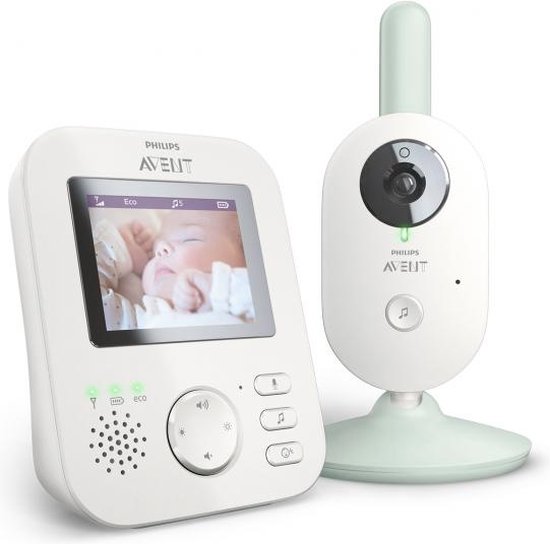 Philips Avent SCD831/26 beeldbabyfoon - babyfoon met camera - wit lichtgroen