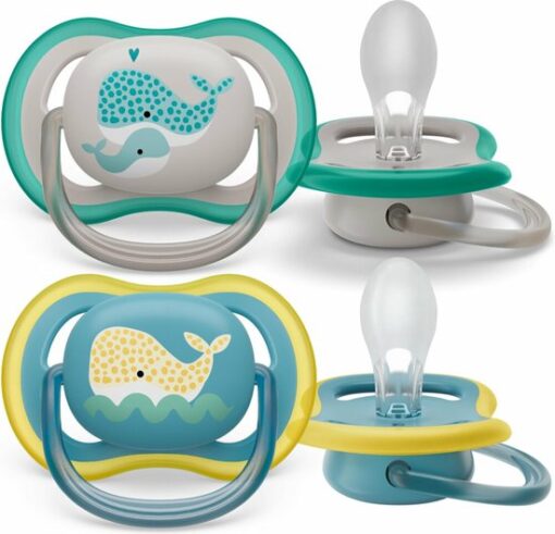 Philips Avent Ultra Air Fopspeen Gevoelige Huid 18 mnd + Walvis 2 stuks