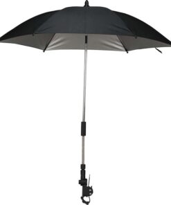 Prénatal parasol kinderwagen / buggy universeel - UV 50+ protectie - Zwart - Ø 80 cm