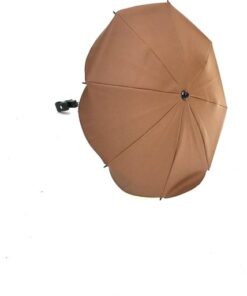 P'tit Chou - Universele Parasol kinderwagen - Eco leder - Cognac bruin