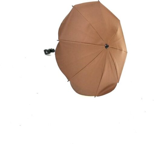 P'tit Chou - Universele Parasol kinderwagen - Eco leder - Cognac bruin