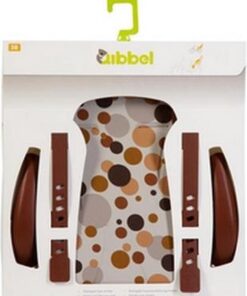 Qibbel stylingset kinderzitje luxe dots brown achter - BRUIN