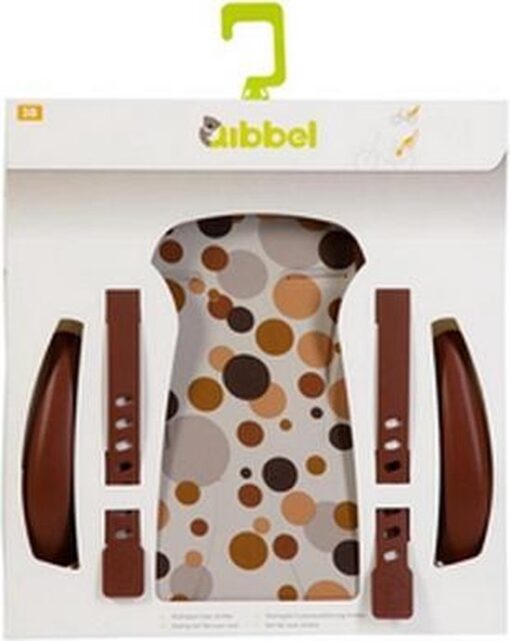 Qibbel stylingset kinderzitje luxe dots brown achter - BRUIN