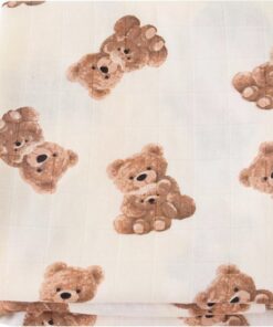 Rammelaar&Co Hydrofiele Doek XL Teddybeertjes - Multidoek 120x120cm