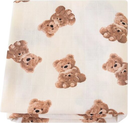 Rammelaar&Co Hydrofiele Doek XL Teddybeertjes - Multidoek 120x120cm