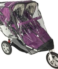 Regenhoes voor dubbele kinderwagen Universele maat weerschild voor kinderwagenaccessoires met dubbele paraplu