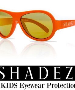 SHADEZ - Onbreekbare kinder zonnebril - UV 400 zonnebril kind - Oranje met Goudkleurige spiegelglazen - Maat 0-3 jaar