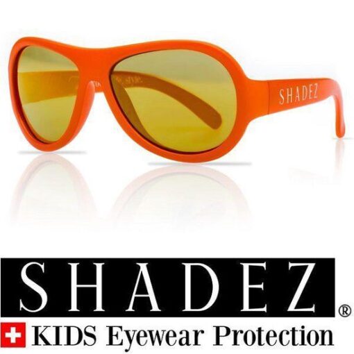 SHADEZ - Onbreekbare kinder zonnebril - UV 400 zonnebril kind - Oranje met Goudkleurige spiegelglazen - Maat 0-3 jaar