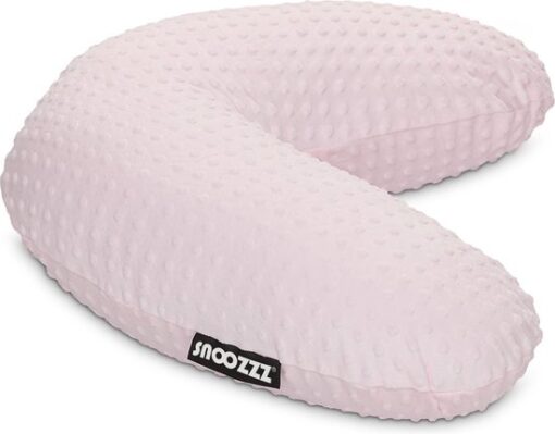 Snoozzz Voedingskussen Small met afneembare hoes Roze - Fiber vulling - 120 cm