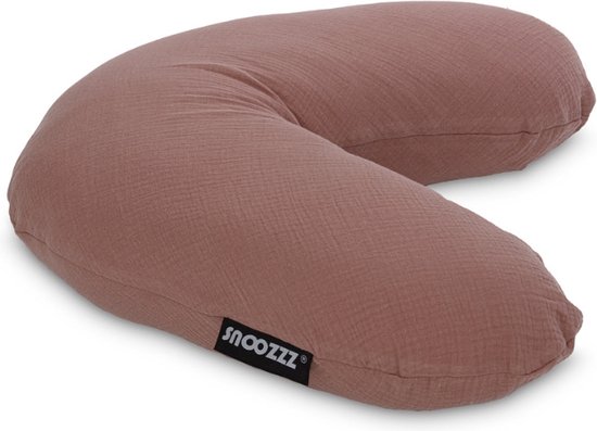 Snoozzz Voedingskussen Small met Fiber vulling en afneembare hoes - Chestnut - 120 cm