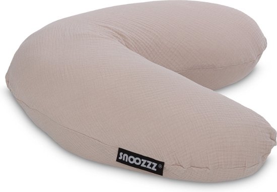 Snoozzz Voedingskussen Small met Fiber vulling en afneembare hoes - Sand - 120 cm