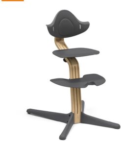 Stokke® Nomi® stoel Anthracite/Eikenhout