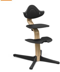 Stokke® Nomi® stoel Black/Eikenhout