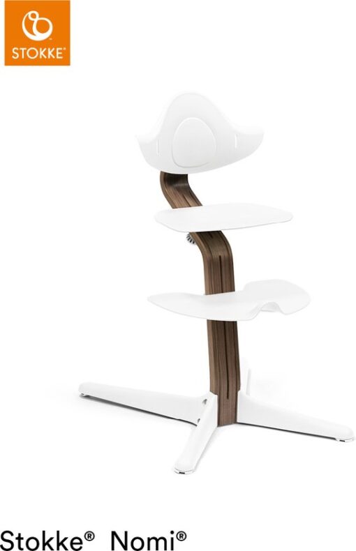 Stokke® Nomi® stoel Wit/Walnut