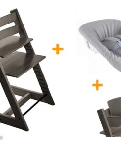 Stokke tripp trapp kinderstoel - Hazy grey + newbornset + babyset!!