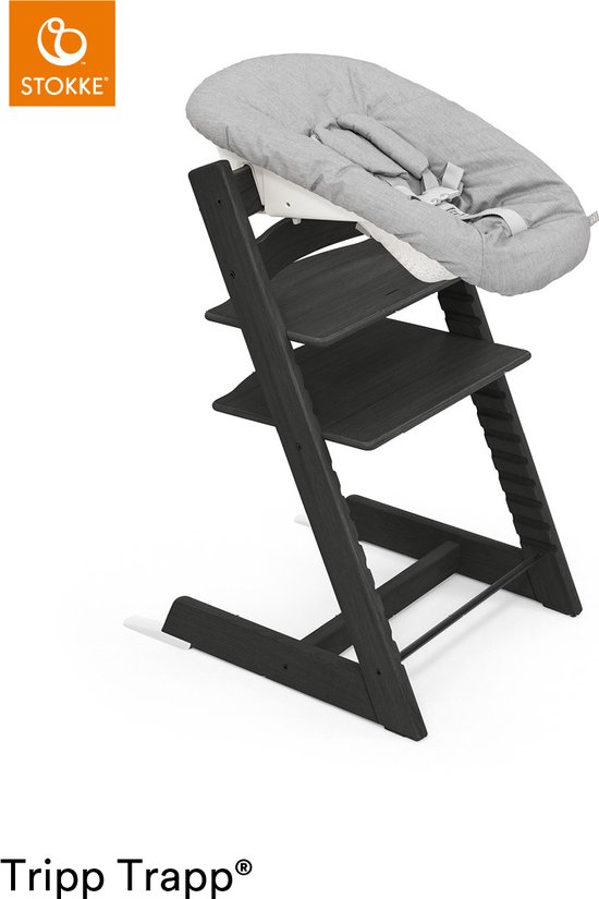 Stokke Tripp Trapp Kinderstoel - Oak Black Met Newbornset