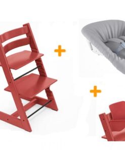 Stokke tripp trapp kinderstoel - Warm red + newbornset + babyset!!