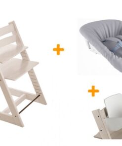 Stokke Tripp Trapp kinderstoel - White wash + Newbornset + babyset!!