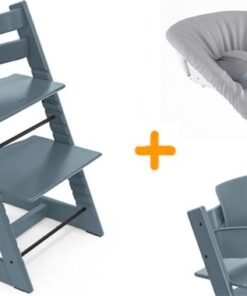 Stokke Tripp Trapp kinderstoel Bundel - Fjord Blue. met newbornset en babyset!