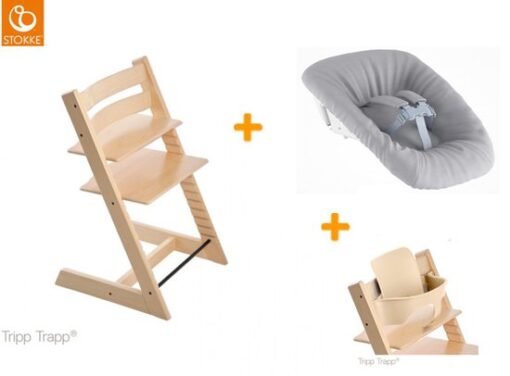 Stokke Tripp Trapp kinderstoel Bundel - Naturel + Newbornset en babyset!