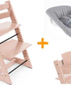 Stokke Tripp Trapp kinderstoel Bundel - Serene Pink. Newbornset en babyset!