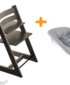 Stokke Tripp Trapp kinderstoel Hazy Grey + Newbornset