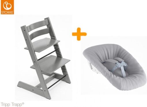 Stokke Tripp Trapp kinderstoel Storm Grey + Newbornset