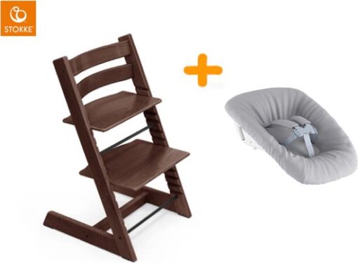 Stokke Tripp Trapp kinderstoel Walnoot + Newbornset