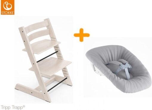 Stokke Tripp Trapp kinderstoel White Wash + Newbornset