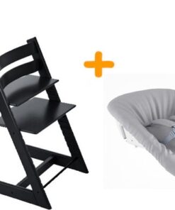 Stokke Tripp Trapp kinderstoel Zwart+Newbornset